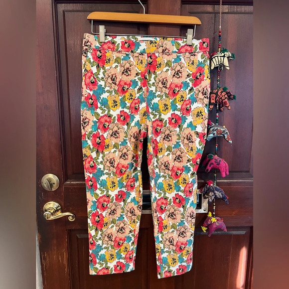 Jules & Leopold Pants - Floral stretchy dress pants